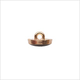 Italian Black/Gold Shank Back Button - 17L/10.5mm
