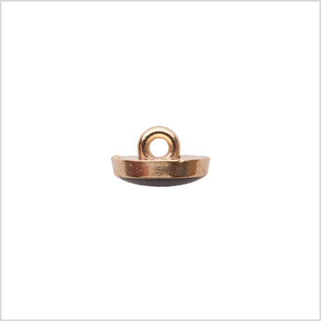 Italian Black/Gold Shank Back Button - 17L/10.5mm