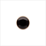 Italian Black/Gold Shank Back Button - 17L/10.5mm