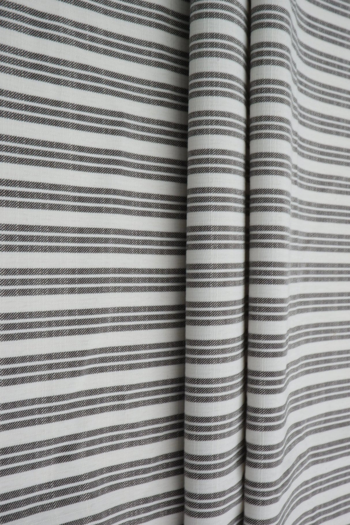 Triple Stripe Poplin Woven Fabric Poly Rayon Blend, 57/58" Wide