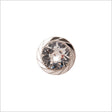 Italian Silver Plastic/Rhinestone Shank Back Button - 18L/11.5mm