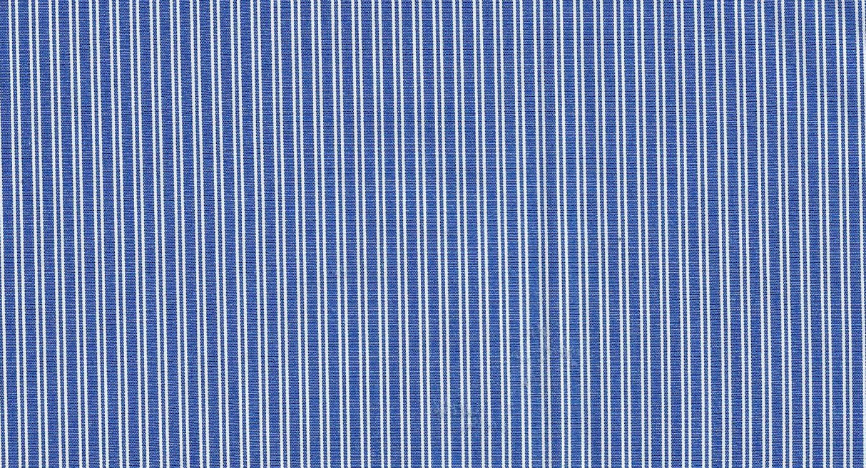 Pinstripe Poplin Woven Fabric Blue