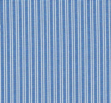 Pinstripe Poplin Woven Fabric Blue