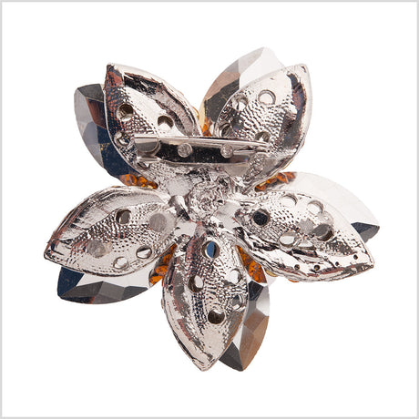 Italian Yellow Rhinestone Brooch