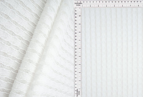 Stripe Lace Stretch Fabric