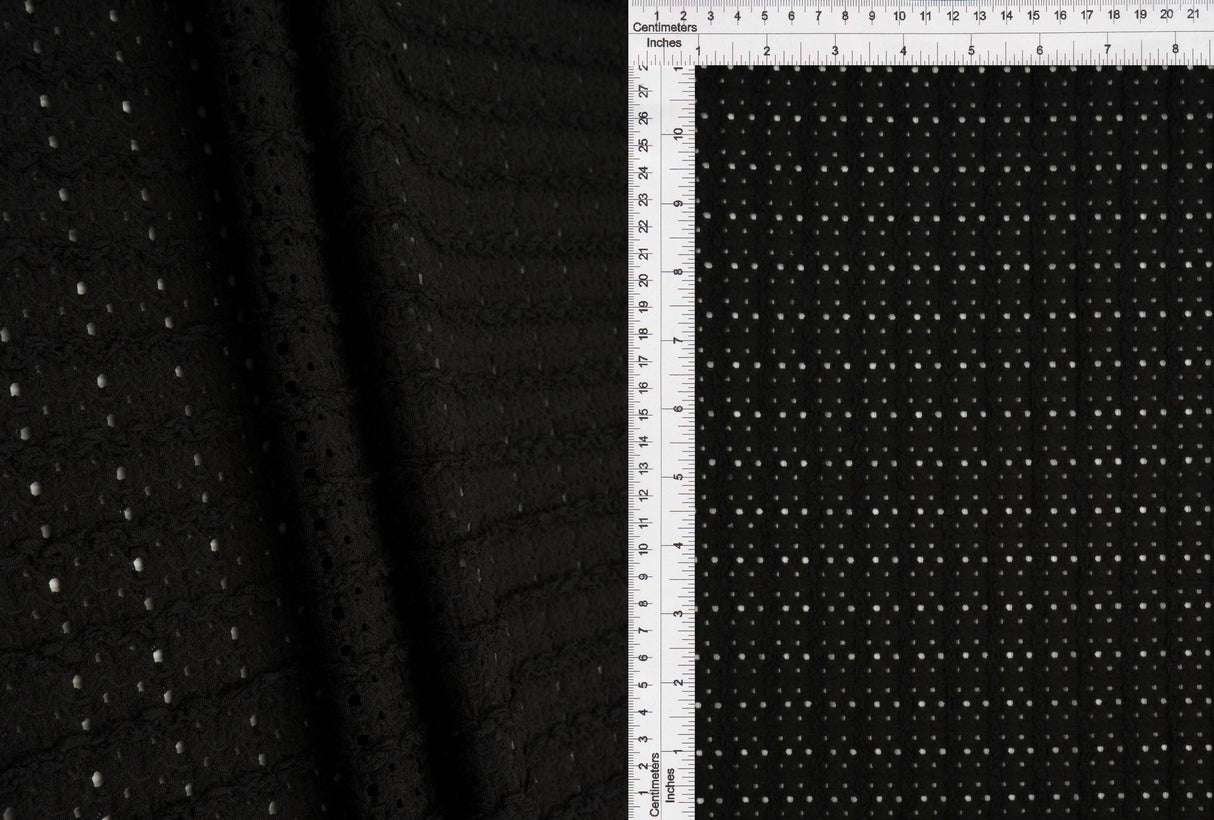 Wave Knit Jacquard Solid Fabric