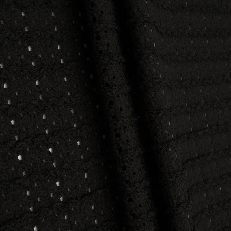 1 Yard Wave Knit Jacquard Solid Lace Fabric 185 GSM Polyester Spandex 58" Width