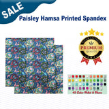 Paisley Hamsa Printed Spandex
