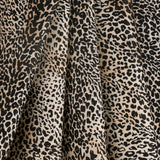 Black/Beige Cheetah Printed Micro-Polyester and Cotton