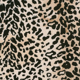 Black/Beige Cheetah Printed Micro-Polyester and Cotton