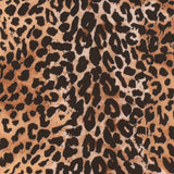 Brown/Black Cheetah Printed Micro-Polyester and Cotton