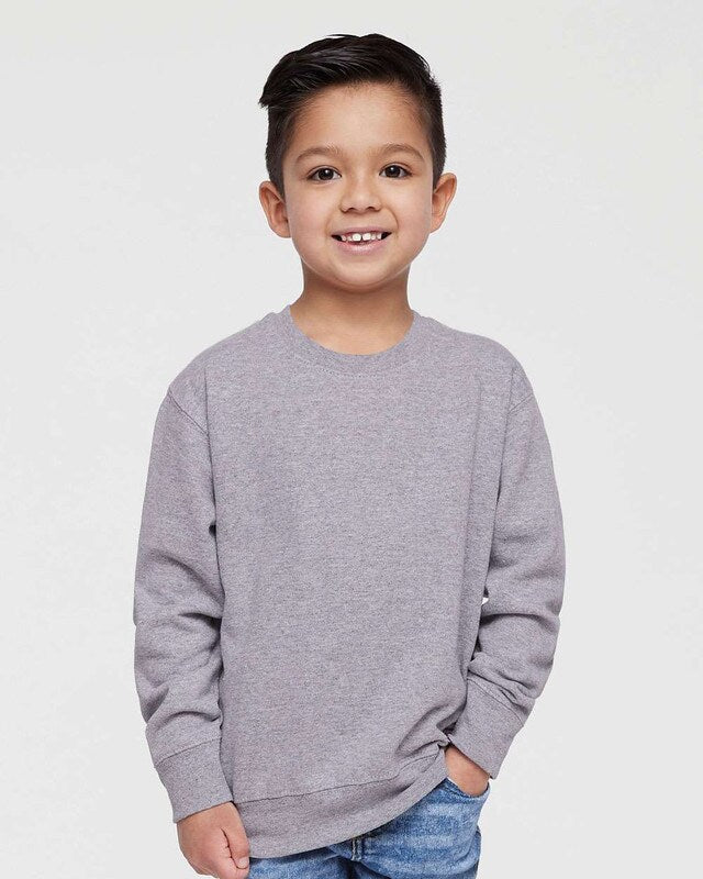 RADYAN® Toddler Classic Crewneck Long Sleeve Fleece Sweatshirt