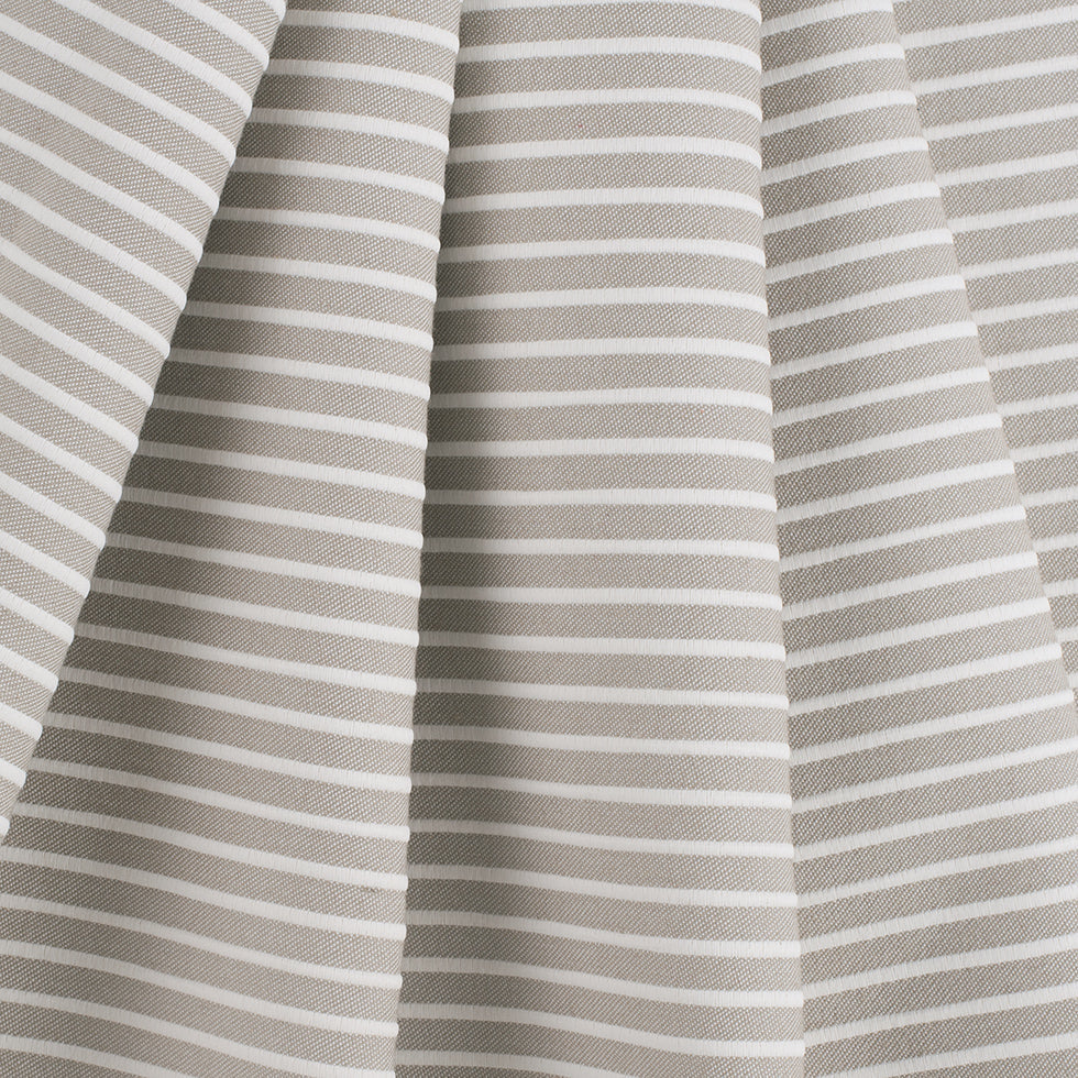 Spanish Beige/White Striped Polyester Blended Woven