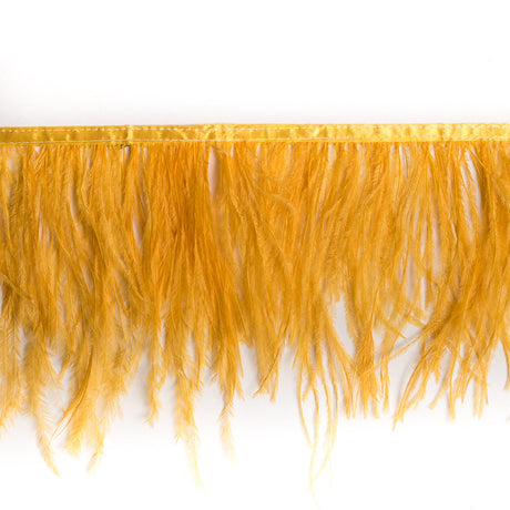 6" Single Ply Yellow Ostrich Fringe