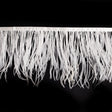 6" Single Ply Ivory Ostrich Fringe