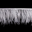 6" Double Ply White Ostrich Fringe