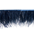 6" Double Ply Dark Navy Ostrich Fringe