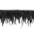 6" Black Cock Feather Fringe