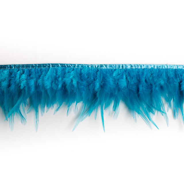 6" Turquoise Cock Feather Fringe