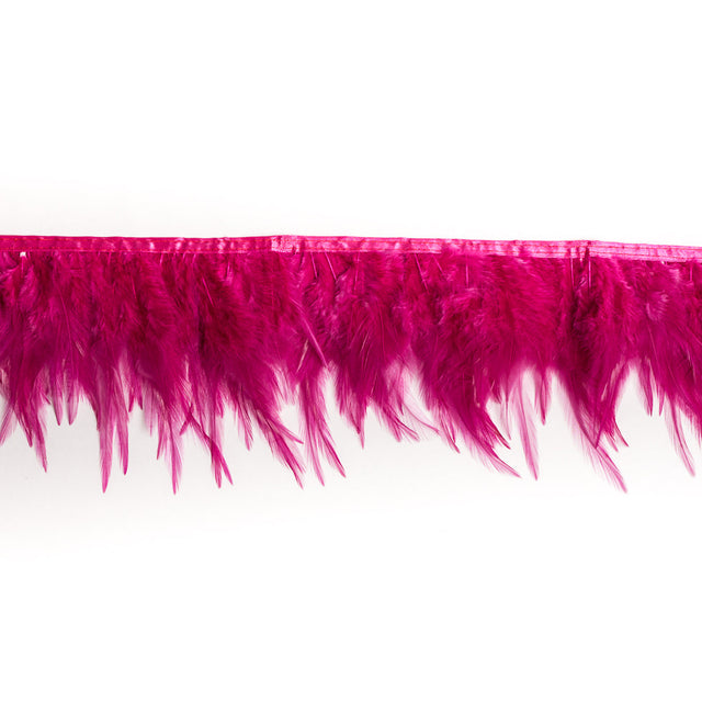 6" Pink Cock Feather Fringe