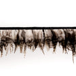 6" Brown/White Cock Feather Fringe