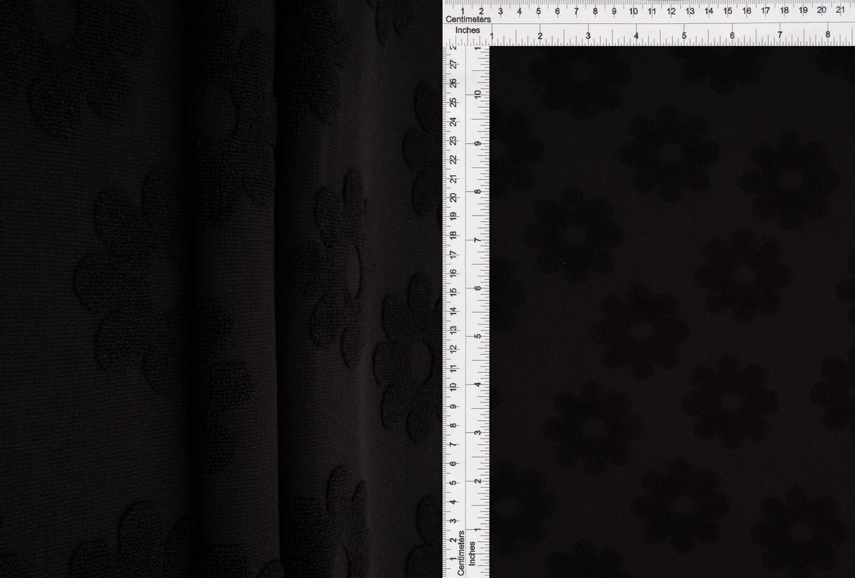 Daisy Floral Jacquard Knit Fabric