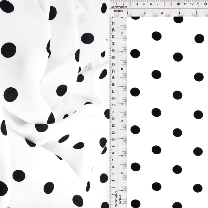 Rayon Challis Polka Dot Print