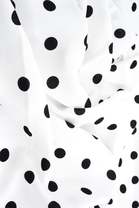 Rayon Challis Polka Dot Print