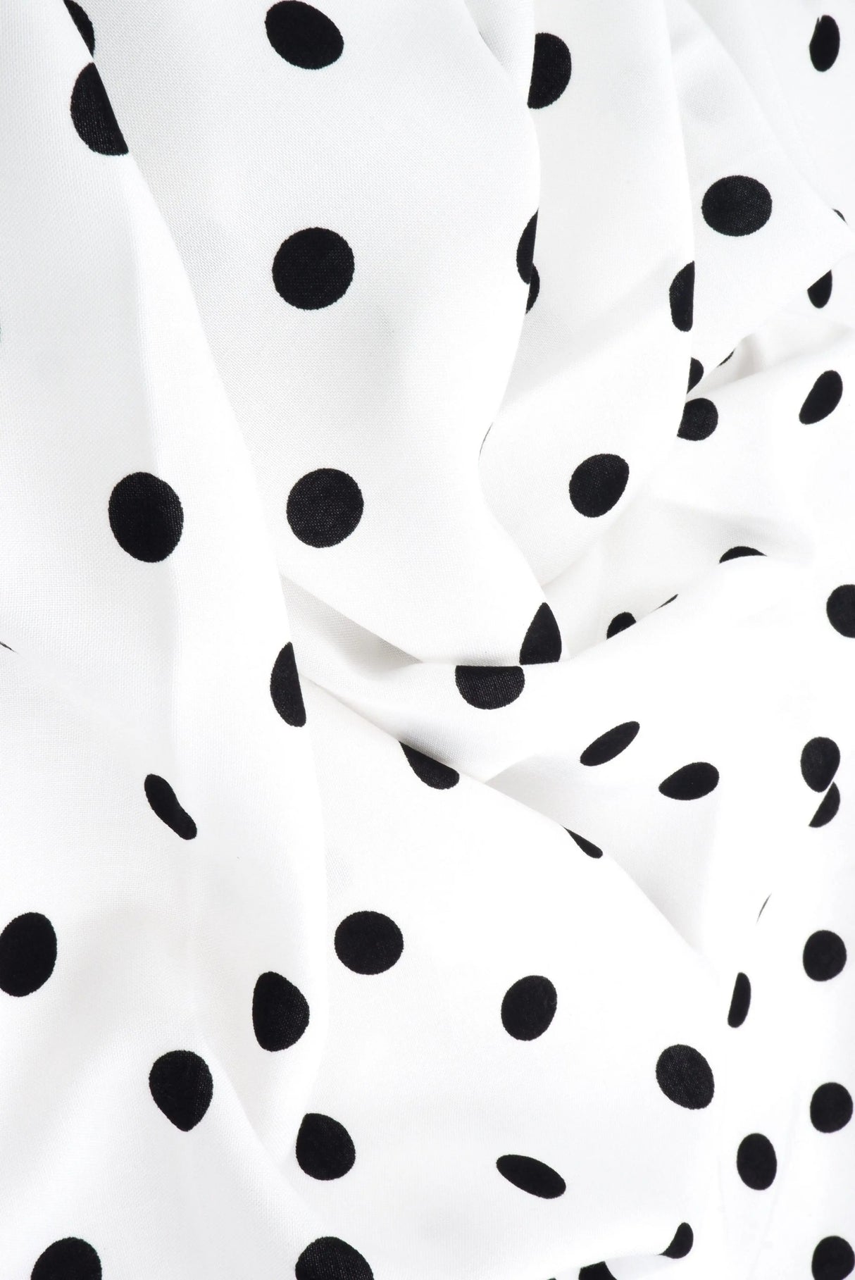 1 Yard Rayon Challis Polka Dot Print Fabric, 54? Wide 100% Rayon