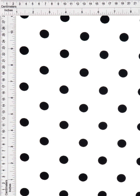 Rayon Challis Polka Dot Print