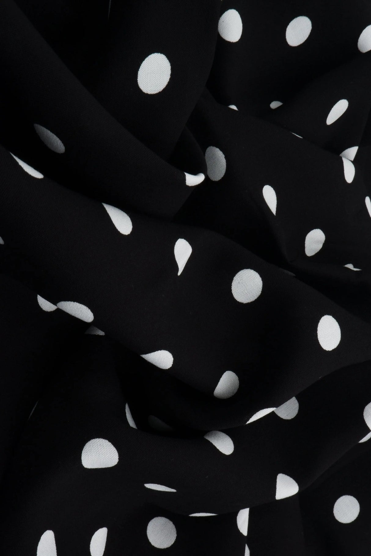 1 Yard Rayon Challis Polka Dot Print Fabric, 54? Wide 100% Rayon