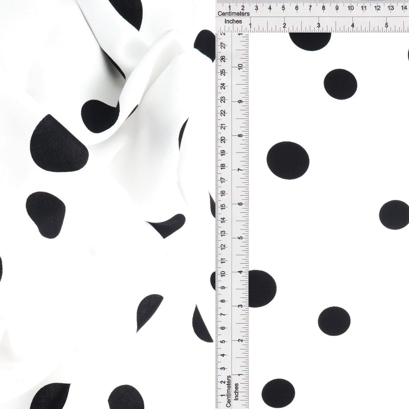 Rayon Challis Polka Dot Print