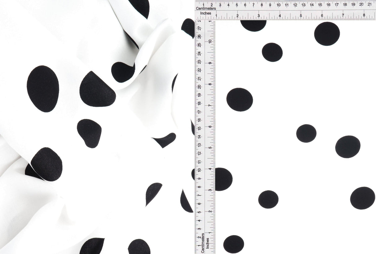 Rayon Challis Polka Dot Print
