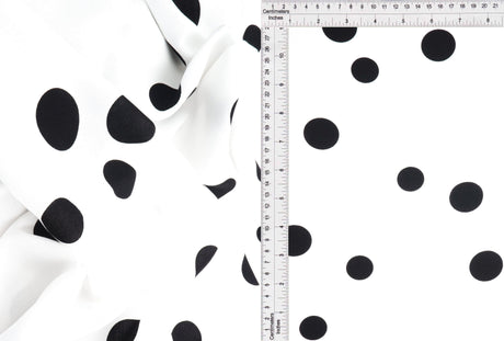 Rayon Challis Polka Dot Print