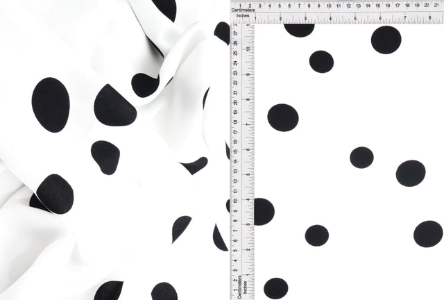 Rayon Challis Polka Dot Print