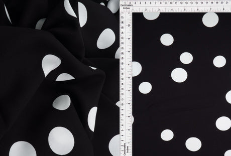 Rayon Challis Polka Dot Print