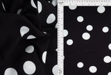 1 Yard Rayon Challis Polka Dot Print Fabric, 54? Wide 100% Rayon