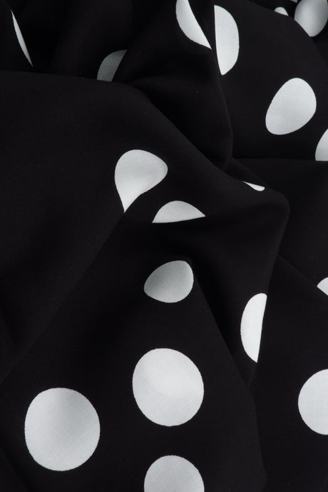 Rayon Challis Polka Dot Print