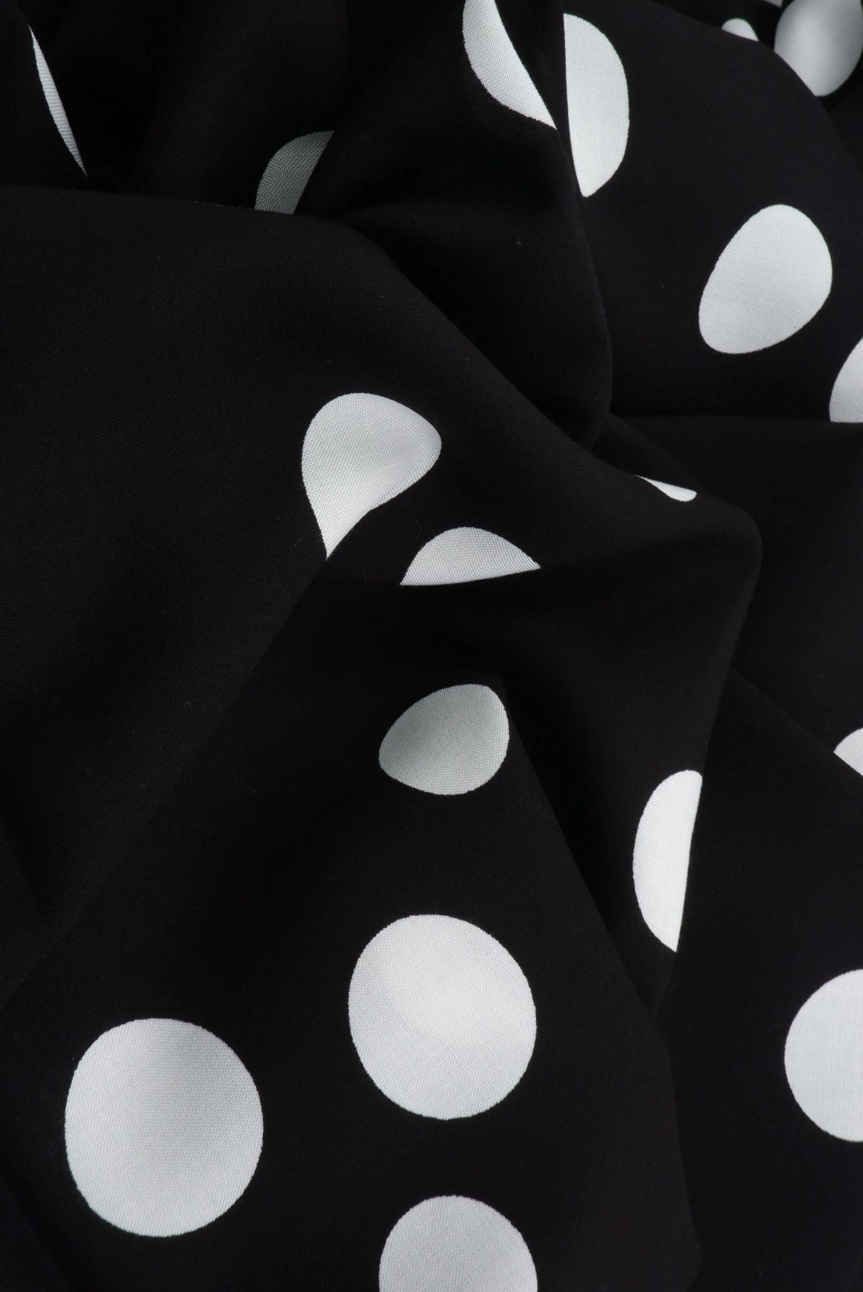 1 Yard Rayon Challis Polka Dot Print Fabric, 54? Wide 100% Rayon