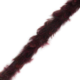 Red and Black Pheasant Feather Trim - 1"