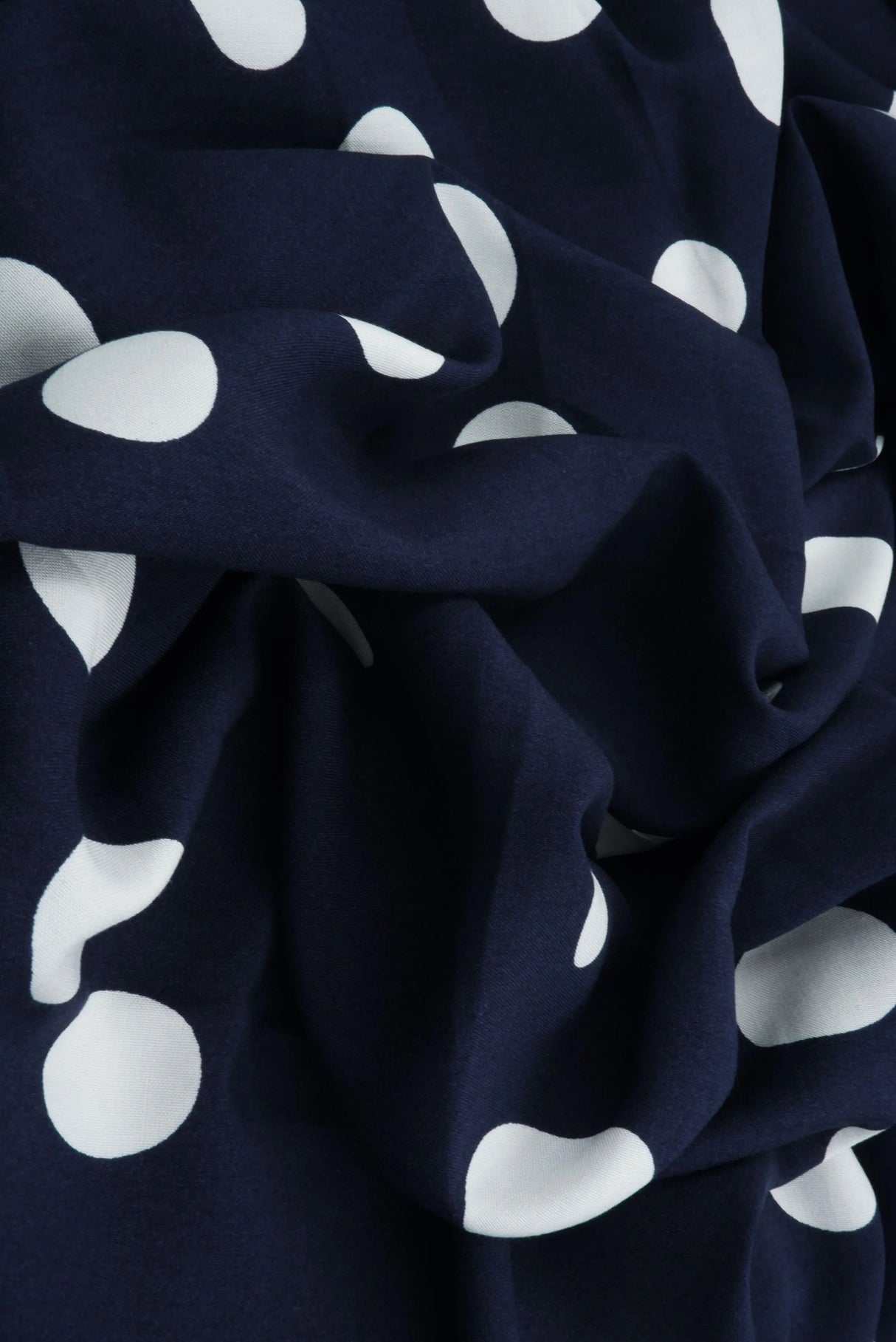 1 Yard Rayon Challis Polka Dot Print Fabric, 54? Wide 100% Rayon