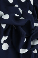 1 Yard Rayon Challis Polka Dot Print Fabric, 54? Wide 100% Rayon
