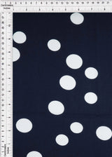 1 Yard Rayon Challis Polka Dot Print Fabric, 54? Wide 100% Rayon