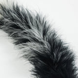Black and Cream Marabou Feather Scarf - 33"