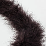Brown Marabou Feather Scarf - 33"