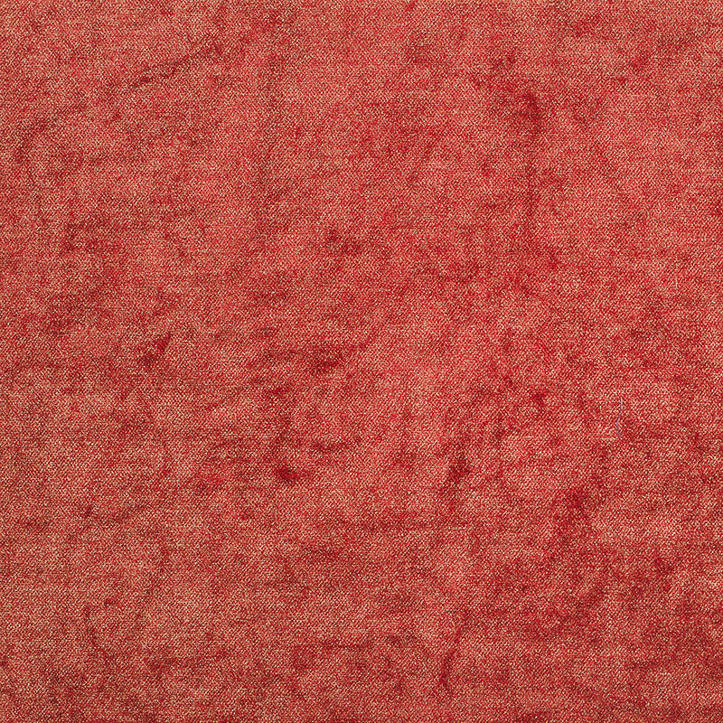 Short Pile Fire Engine Metallic Polyester Blended Velvet