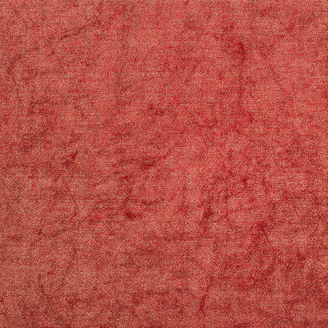 Short Pile Fire Engine Metallic Polyester Blended Velvet