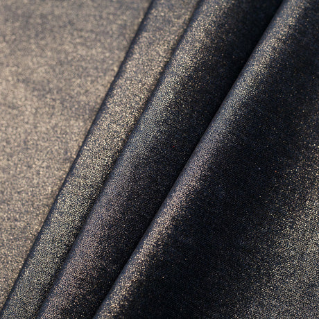 Short Pile Indigo Metallic Polyester Blended Velvet