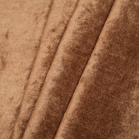 Short Pile Cocoa Metallic Polyester Blended Velvet