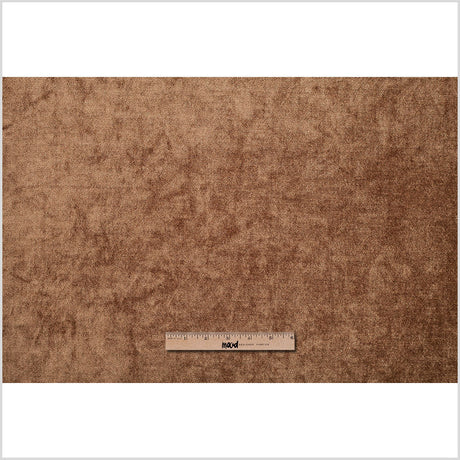 Short Pile Cocoa Metallic Polyester Blended Velvet